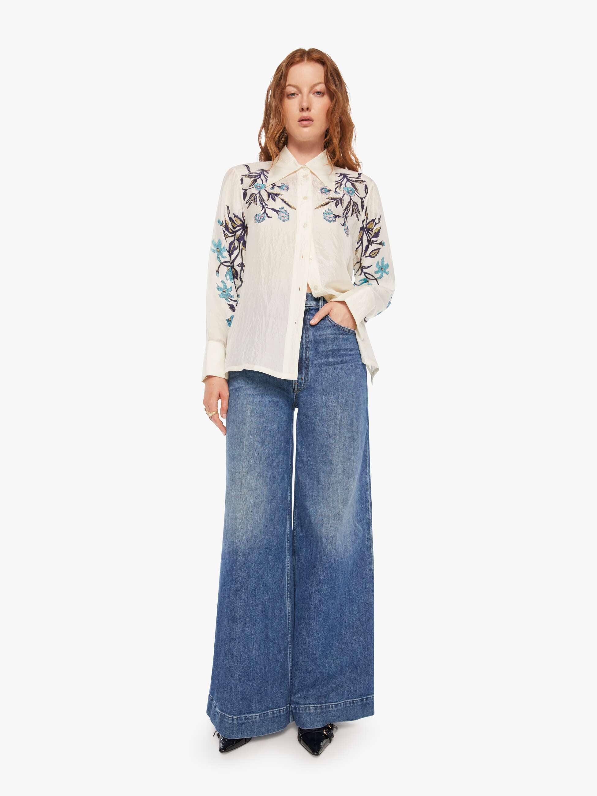 Alix Of Bohemia Dana Shirt - Misted Lily - Image 5