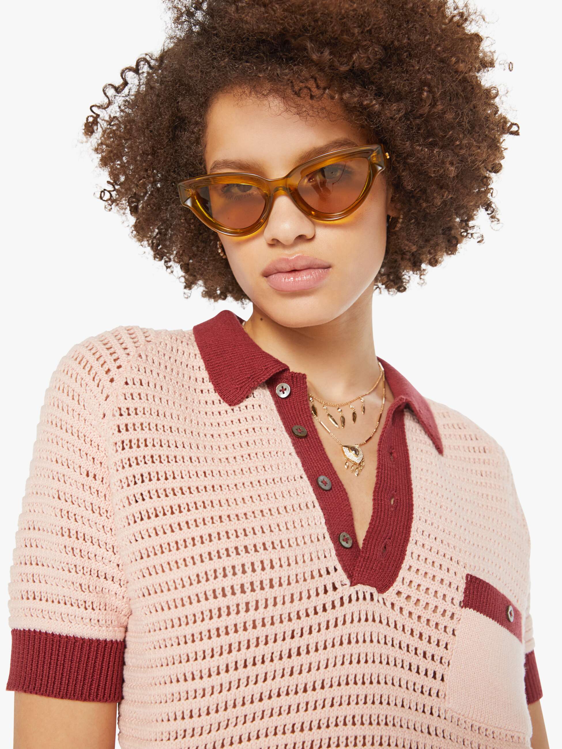 Alix Of Bohemia Lessi Crochet Top - Blush - Image 6