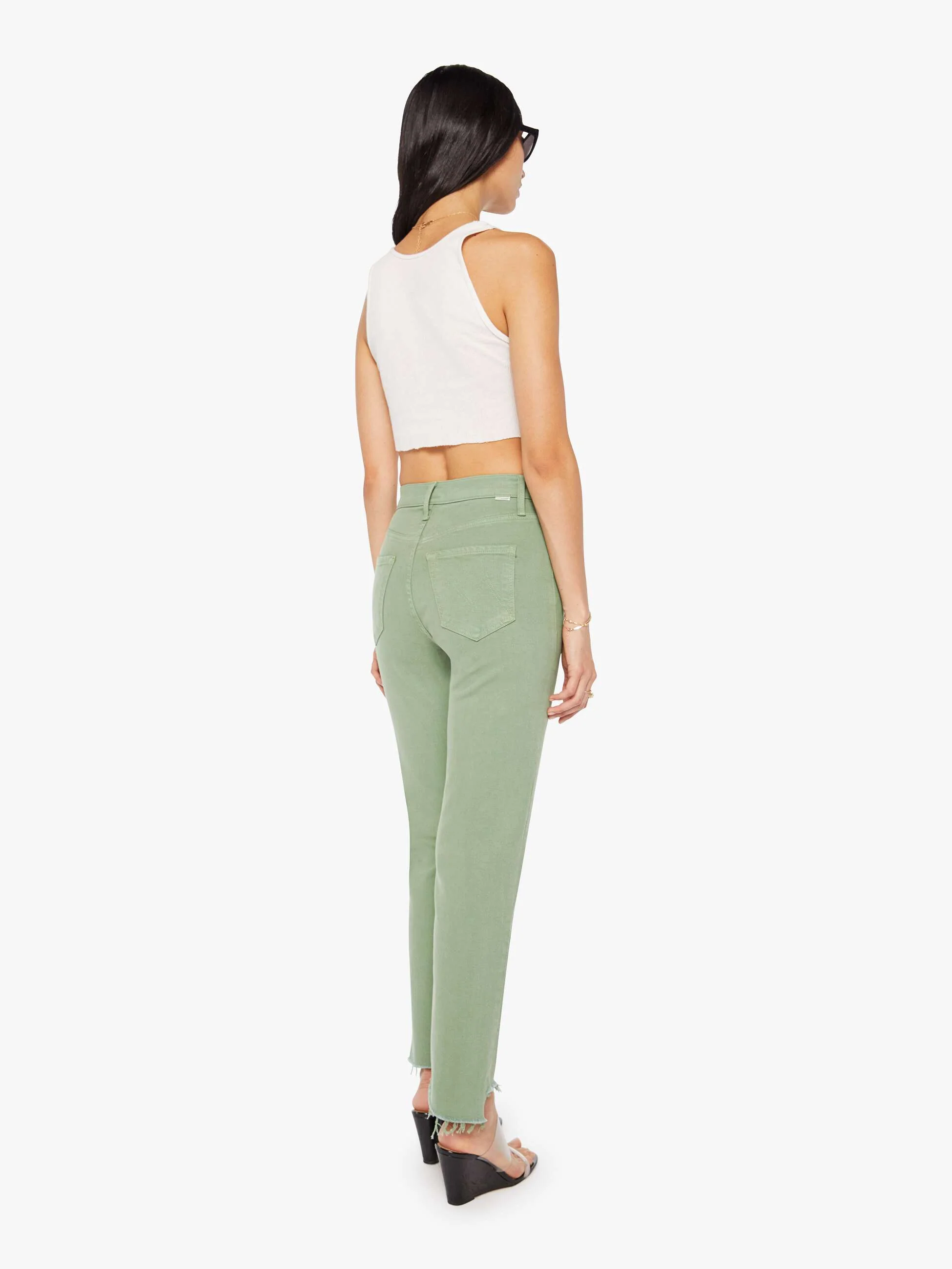 High Waisted Rider Ankle Step Fray - Mistletoe - Image 4