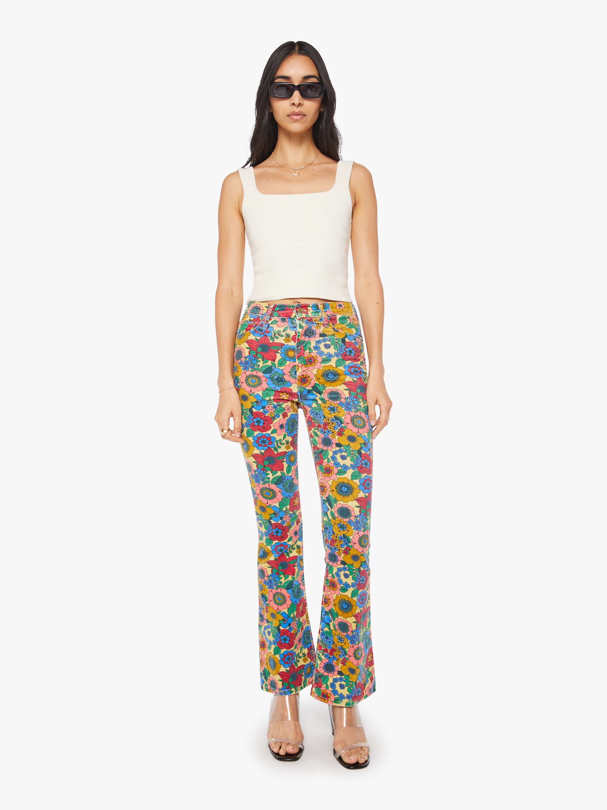 High Waisted Weekender Skimp - Track And Flower Fields - Image 3