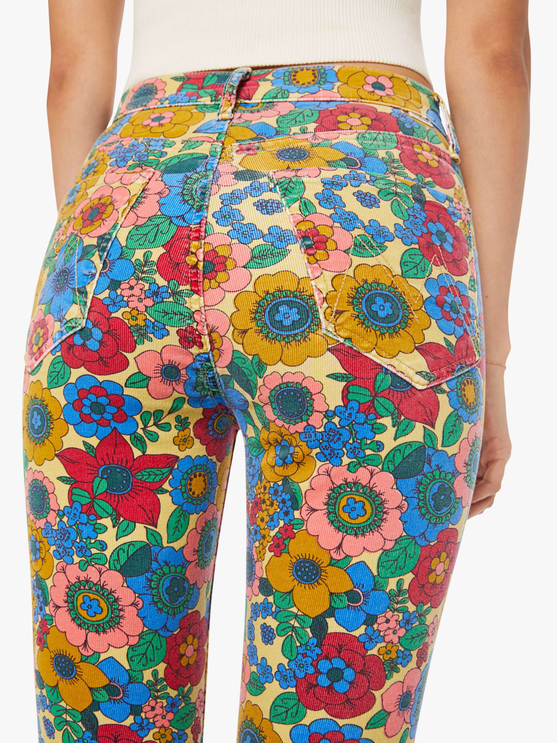 High Waisted Weekender Skimp - Track And Flower Fields - Image 6