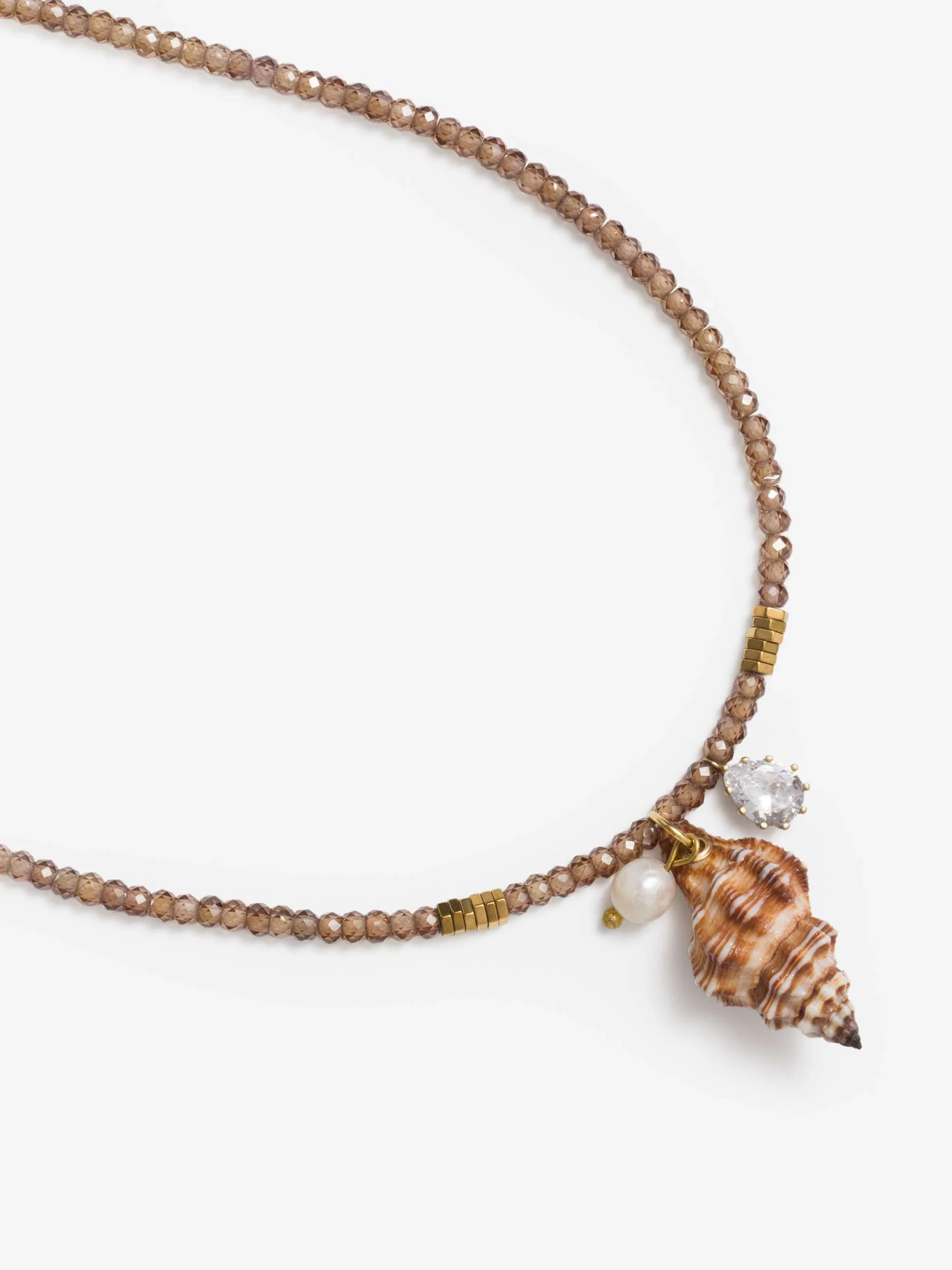 LUDA Beaded Necklace - Brown - Image 4