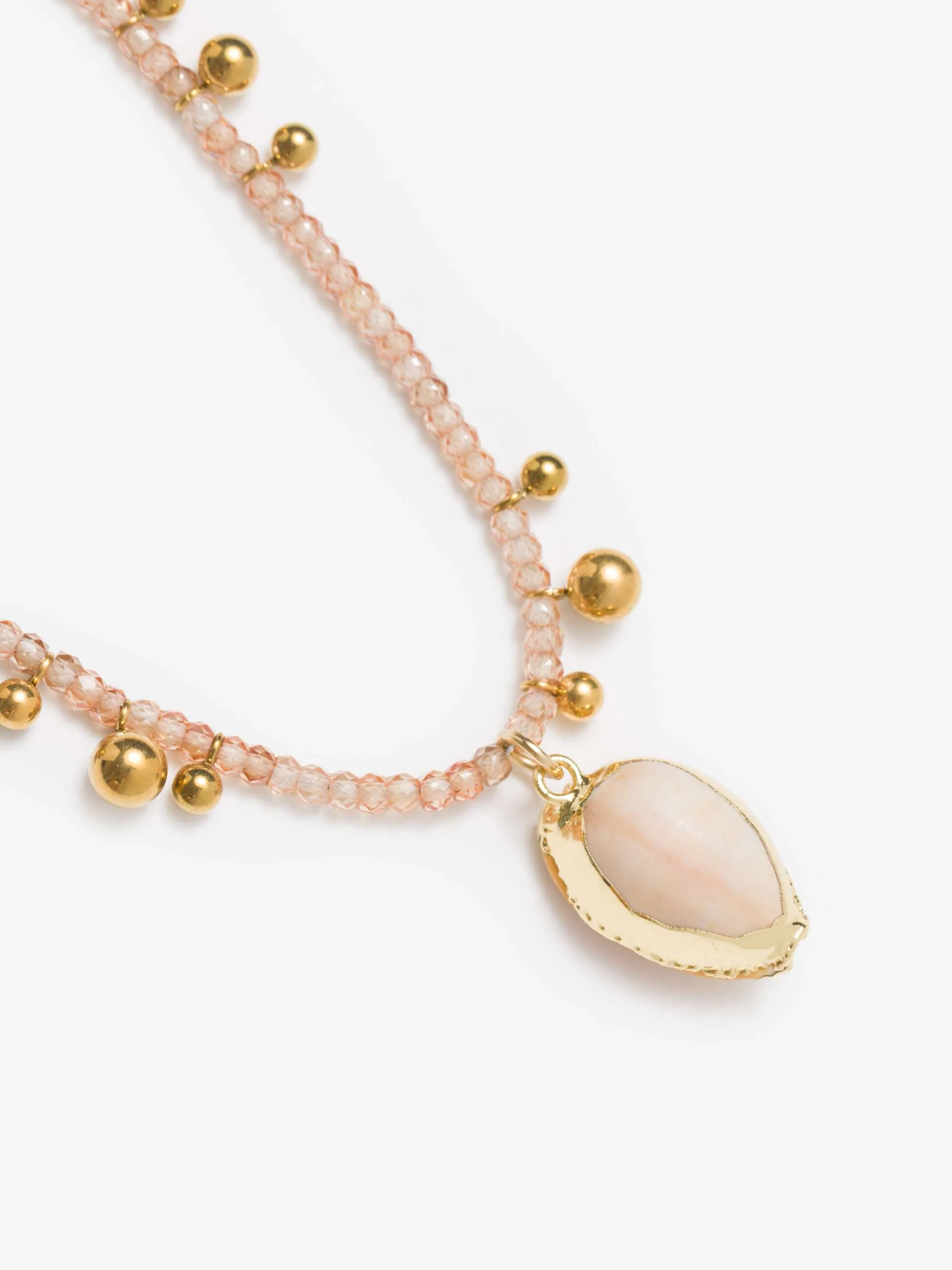 LUDA Beaded Necklace - Champagne - Image 4