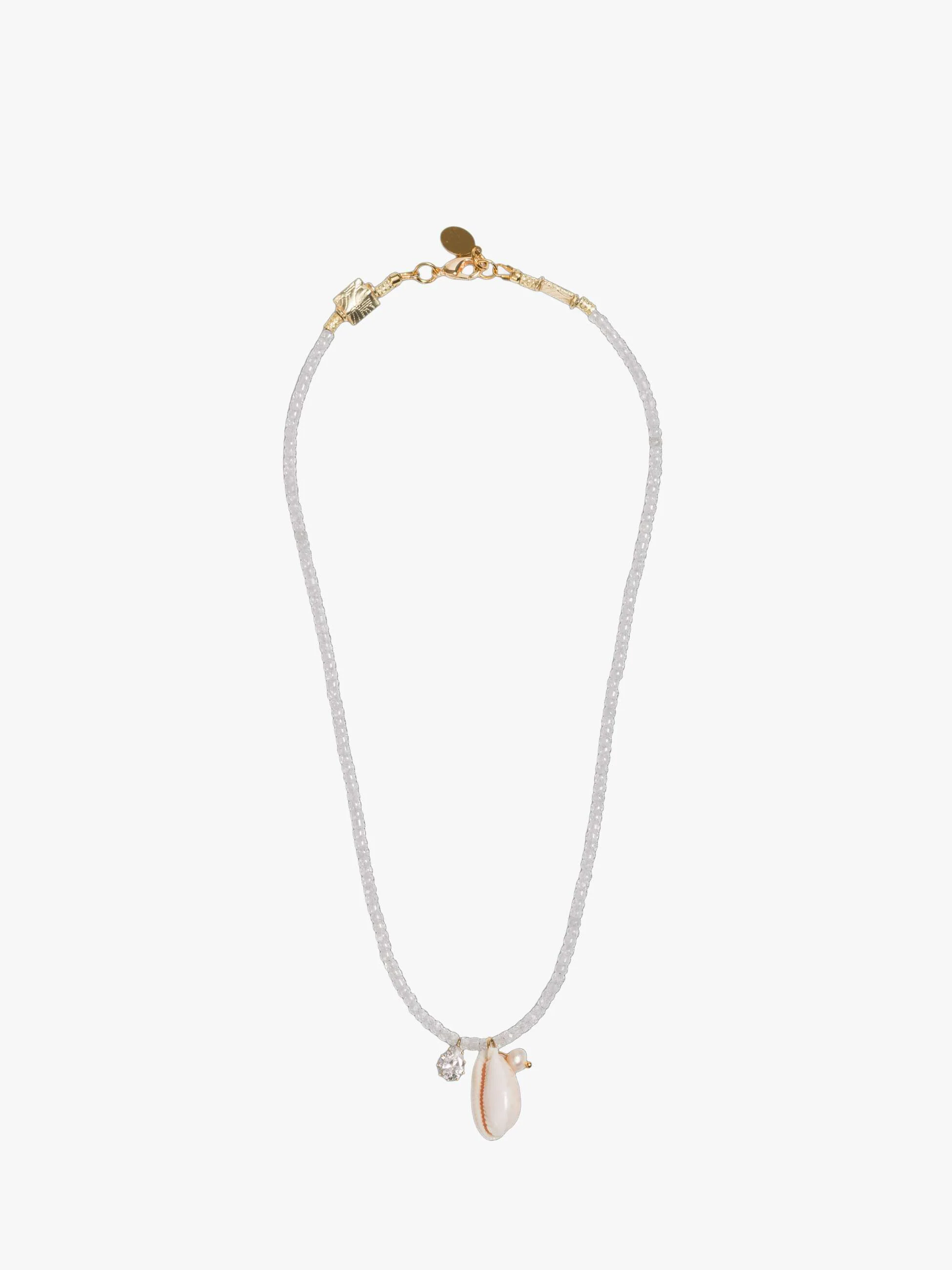 LUDA Beaded Necklace - White - Image 3