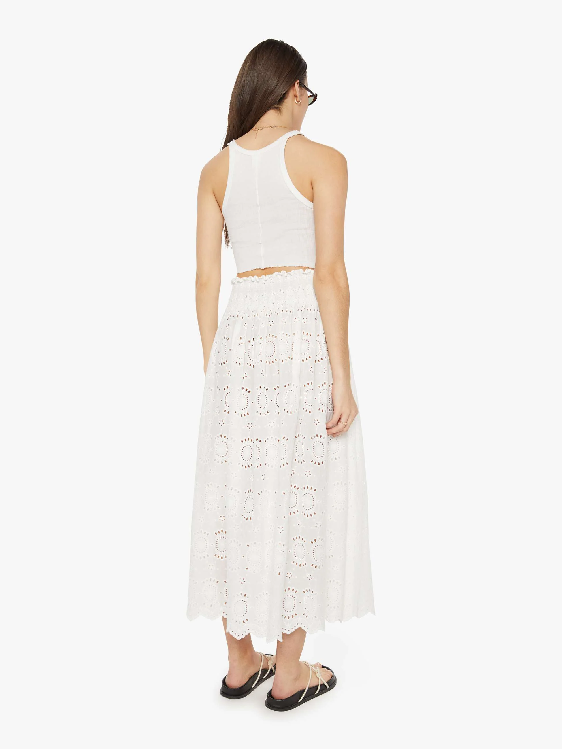 Natalie Martin Bella Skirt - Medallion Embroidery Salt - Image 4