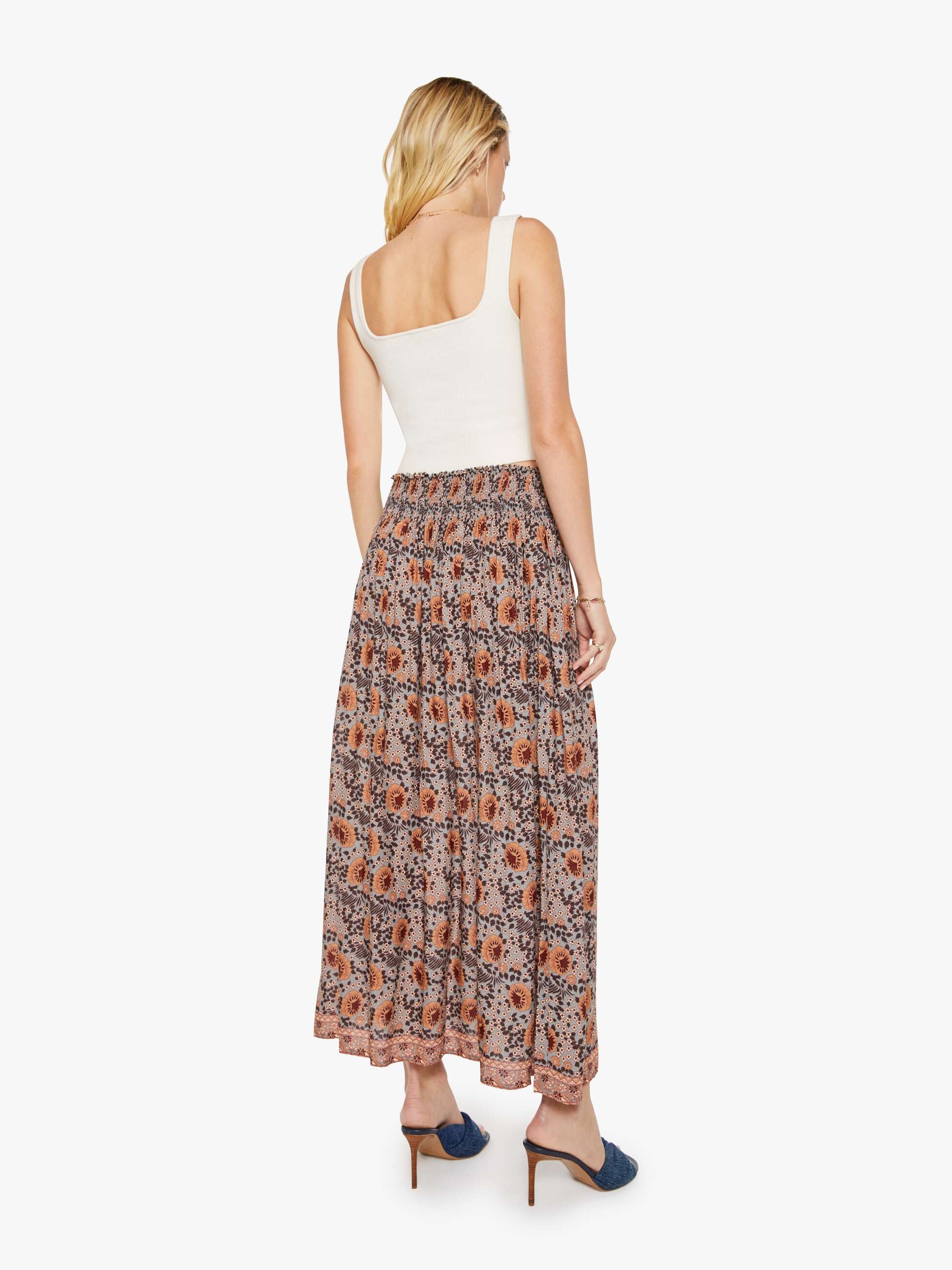 Natalie Martin Bella Skirt - Vintage Flowers Slate - Image 4