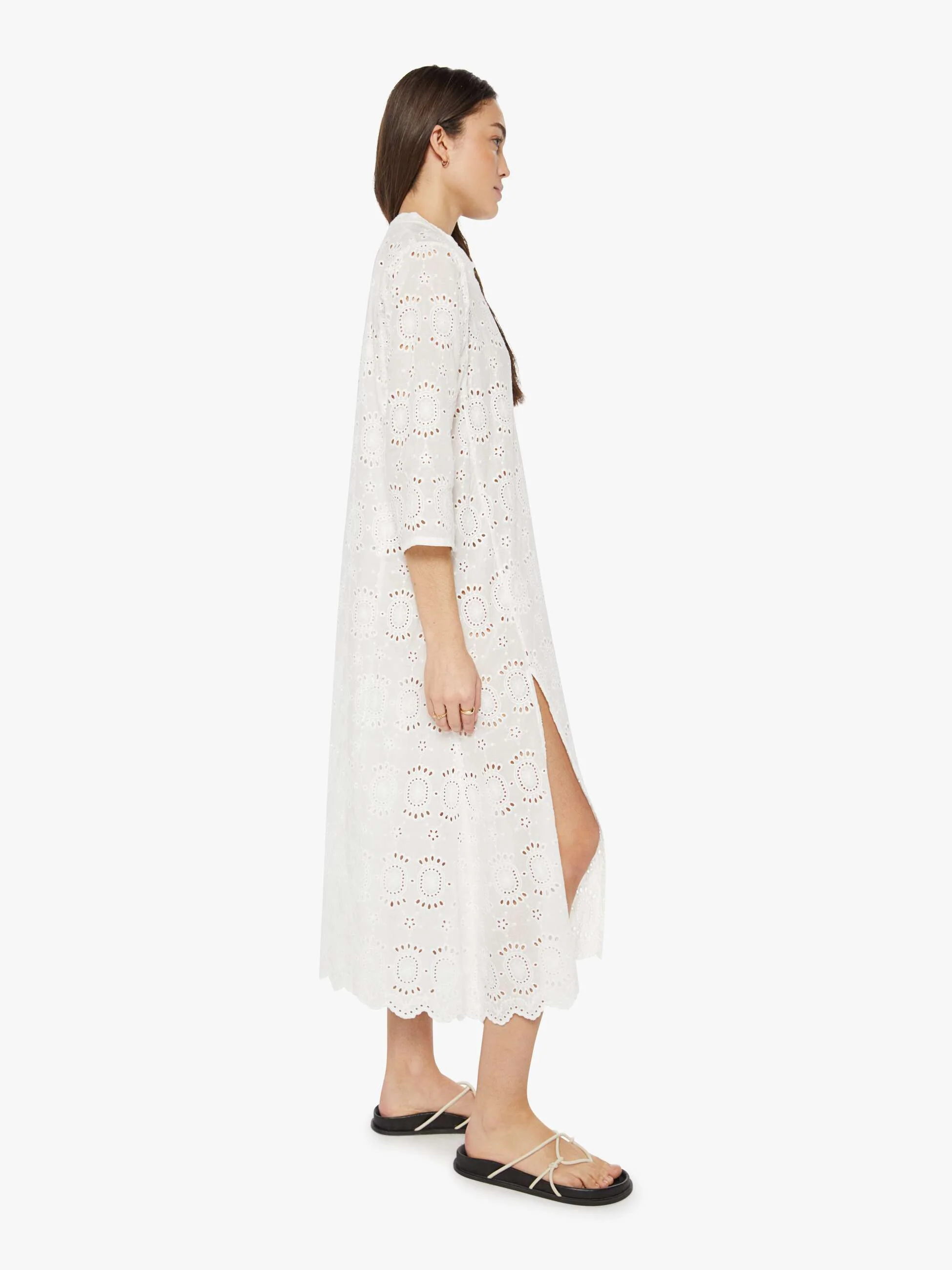 Natalie Martin Isobel Dress - Medallion Embroidery Salt - Image 3