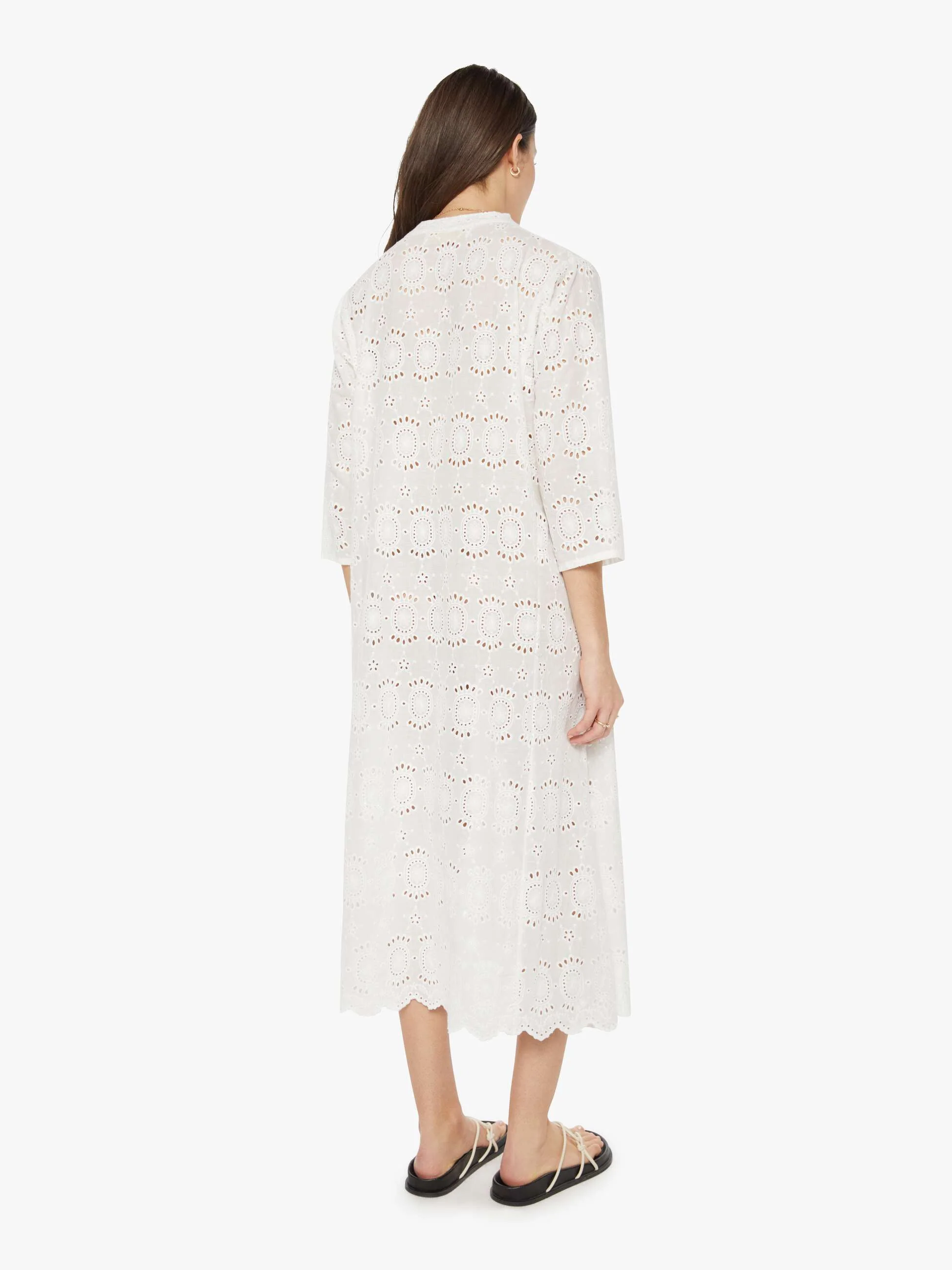 Natalie Martin Isobel Dress - Medallion Embroidery Salt - Image 4