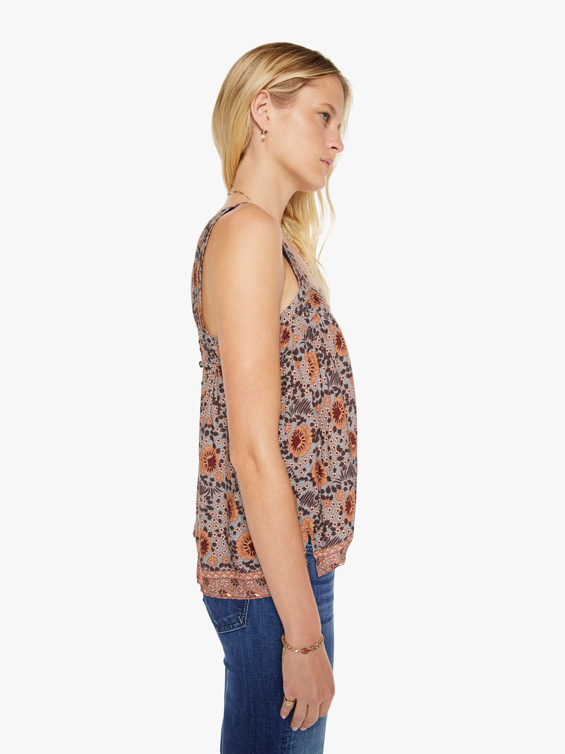 Natalie Martin Jasmine Top - Vintage Flowers Slate - Image 3