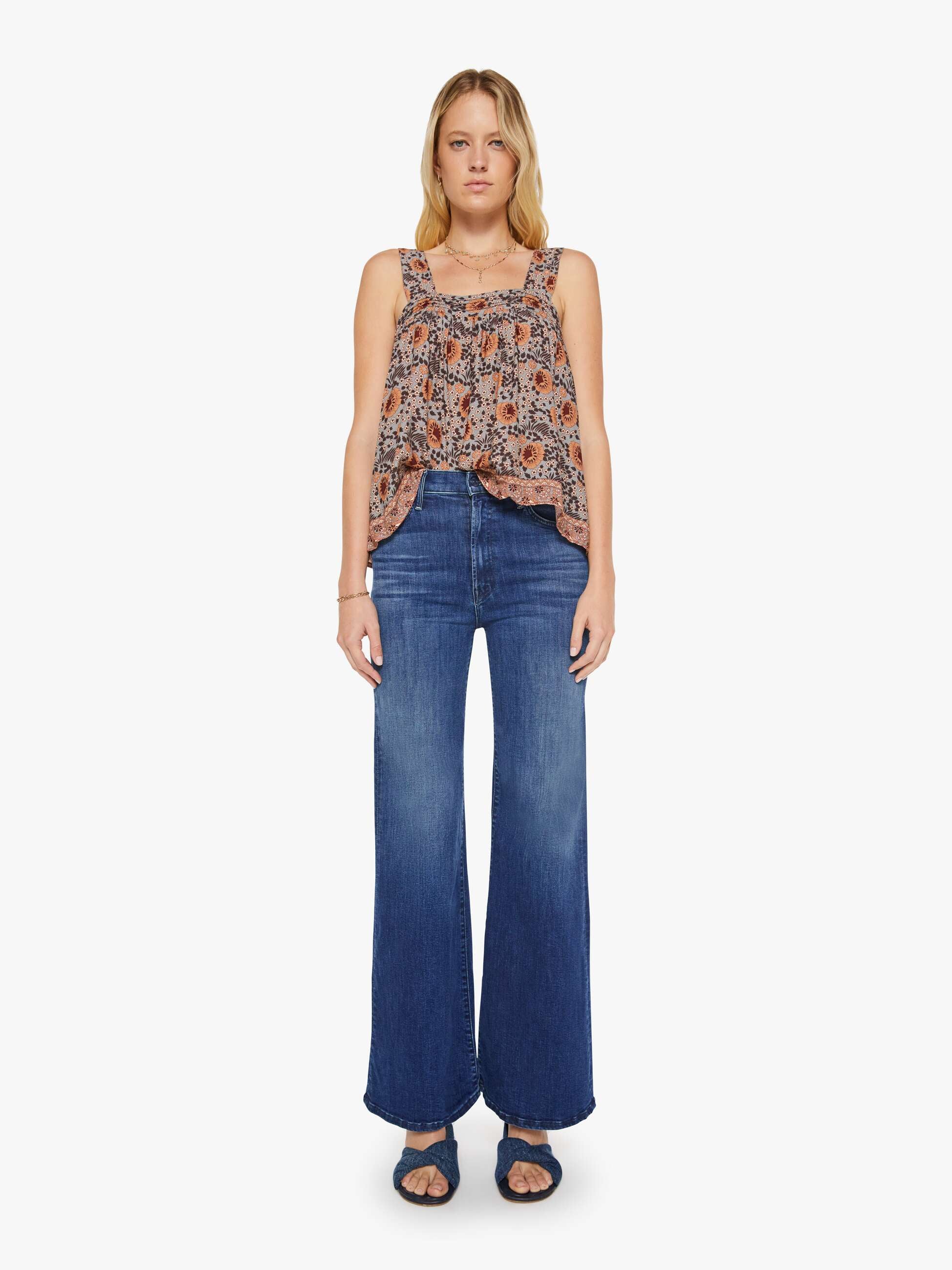 Natalie Martin Jasmine Top - Vintage Flowers Slate - Image 5