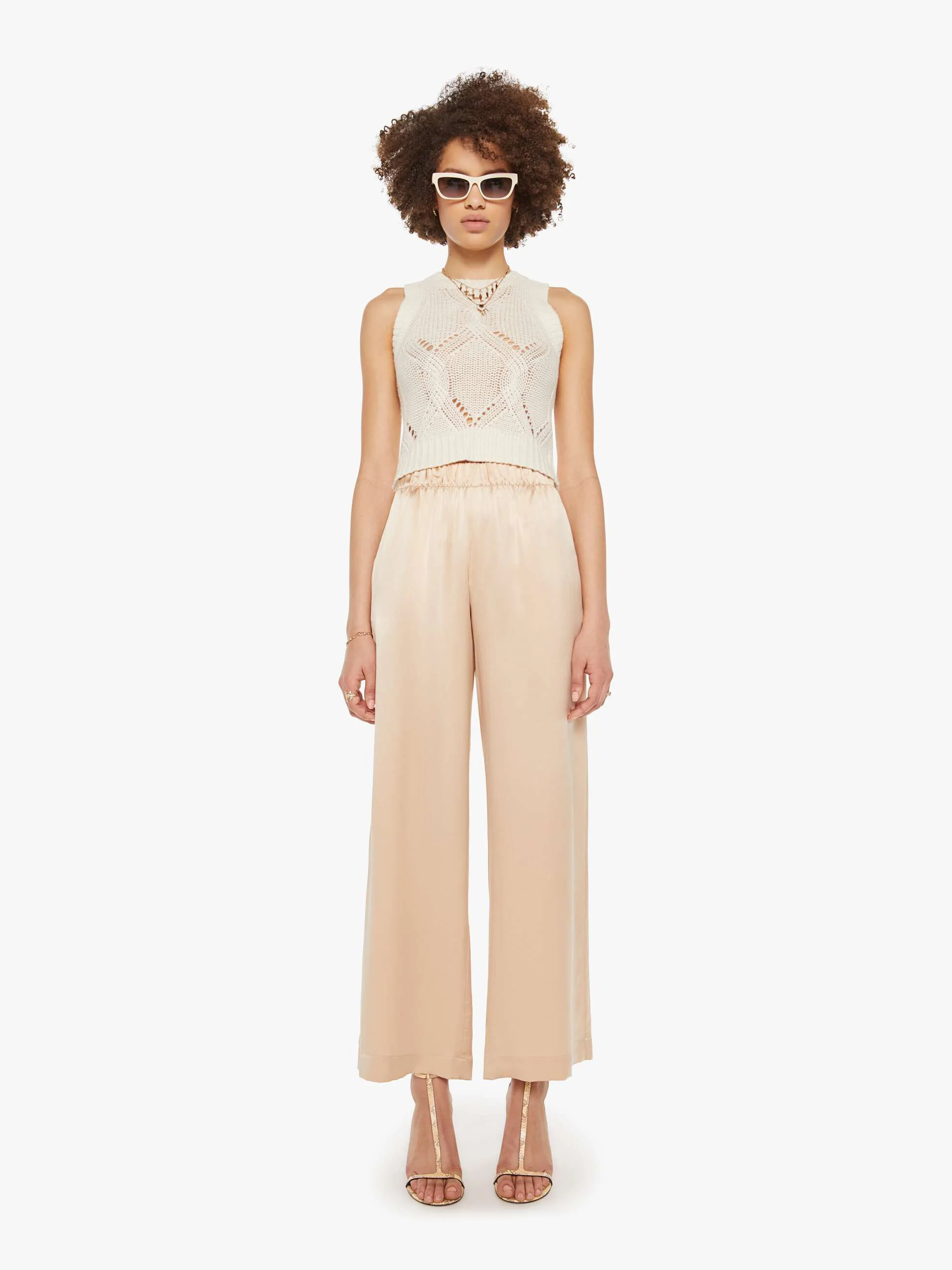 SABLYN Kara Shrunken Cable Knit Tank - Gardenia - Image 5