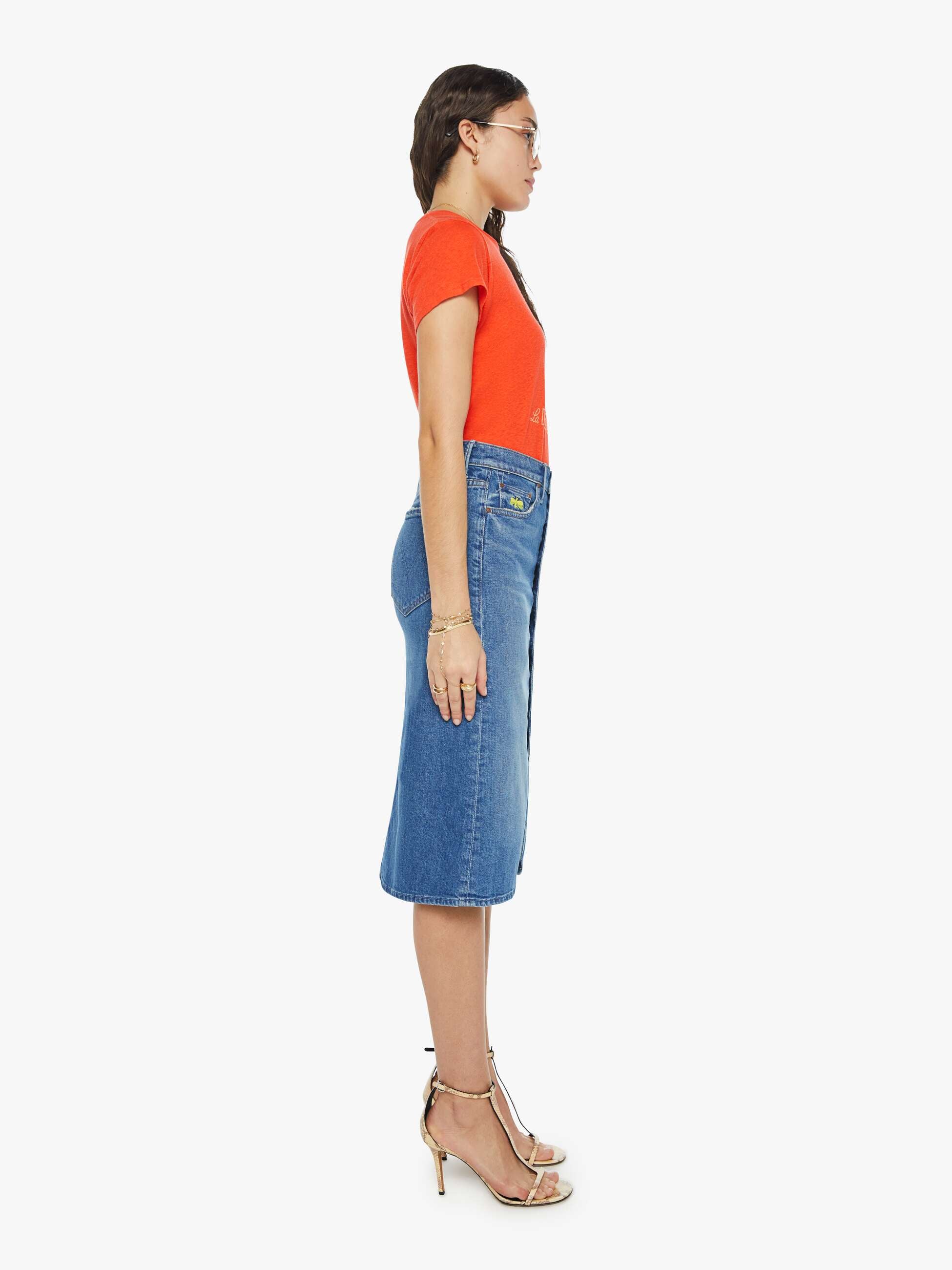 La DoubleJ x MOTHER The Button Vagabond Midi Skirt - Family Affairs - Image 3