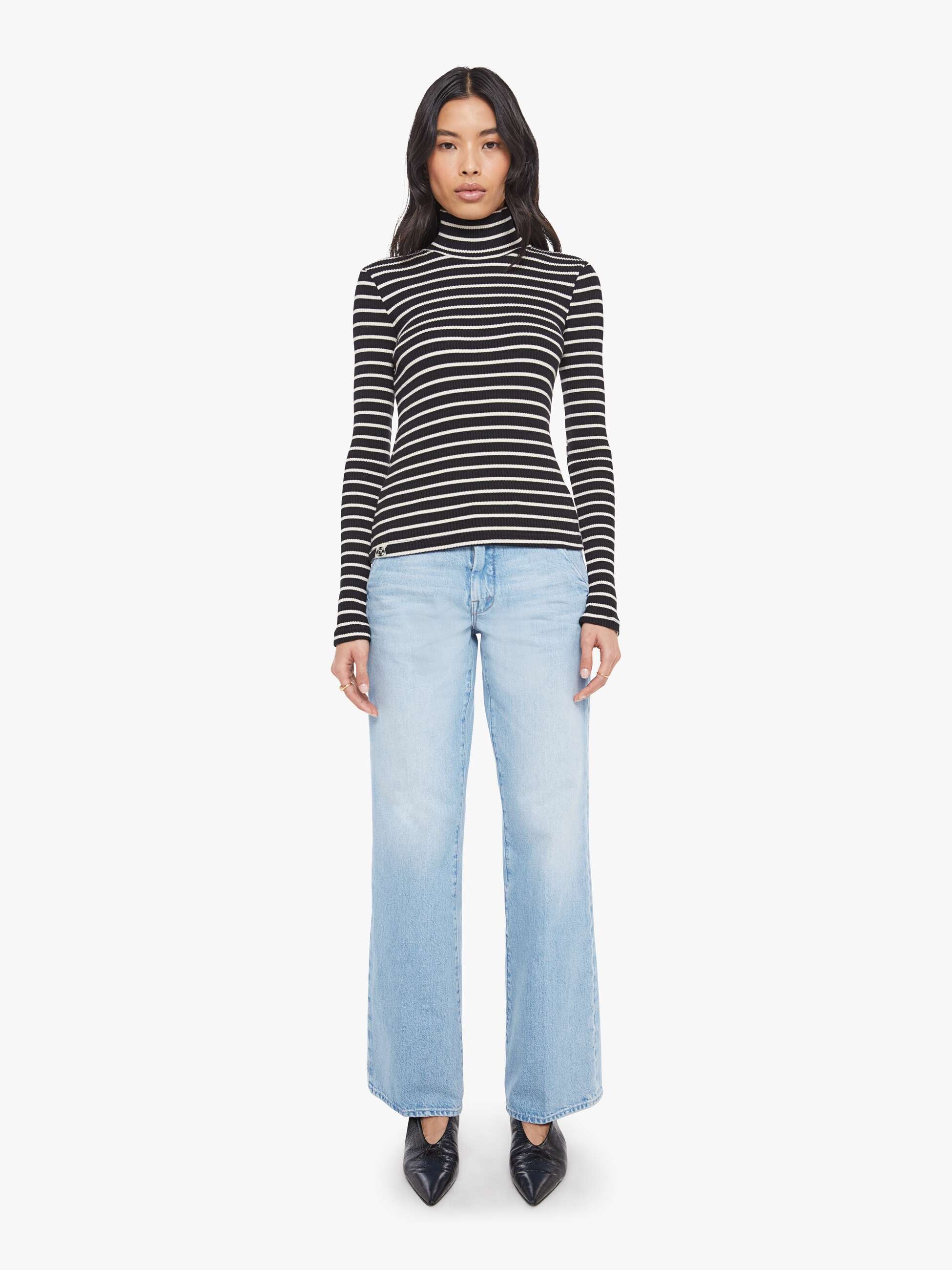 The Long Sleeve Hickey - Black And White Stripe - Image 5